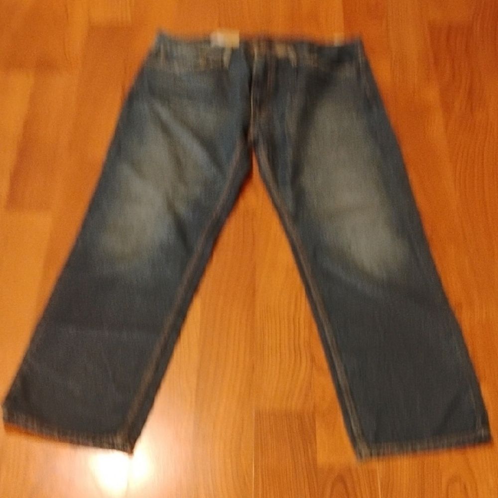 Levi's Blue 559 Relaxed Jeans 38x32 with Lived-In Look